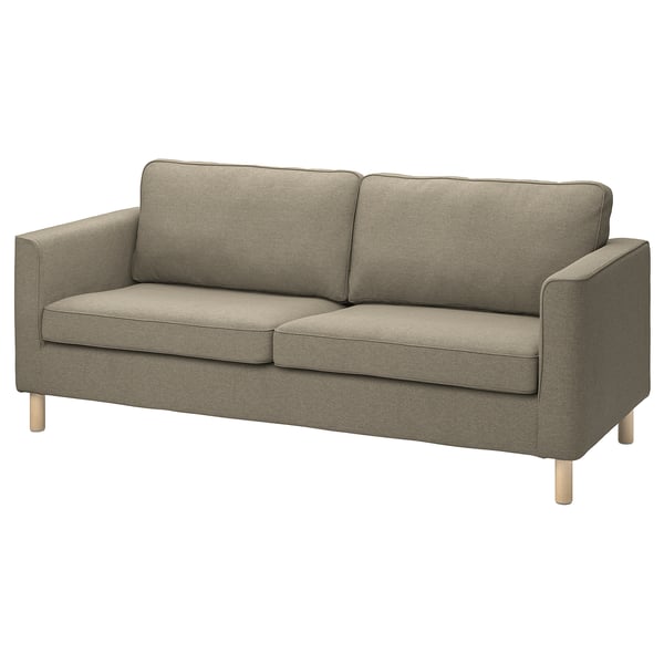 PÄRUP Bezug 3er-Sofa, Fridtuna graubraun