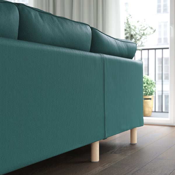 PÄRUP Ecksofa 4-sitzig, Kelinge grautürkis