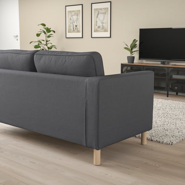 PÄRUP Ecksofa 4-sitzig, Vissle grau