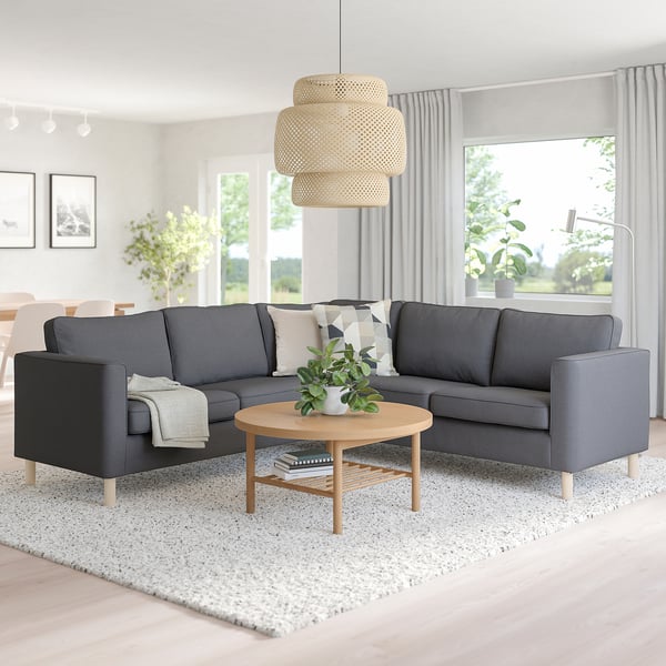 PÄRUP Ecksofa 4-sitzig, Vissle grau