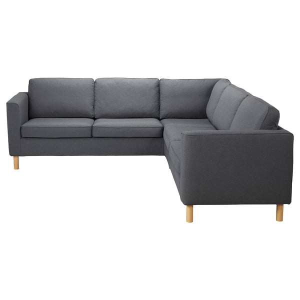 PÄRUP Ecksofa 4-sitzig, Vissle grau
