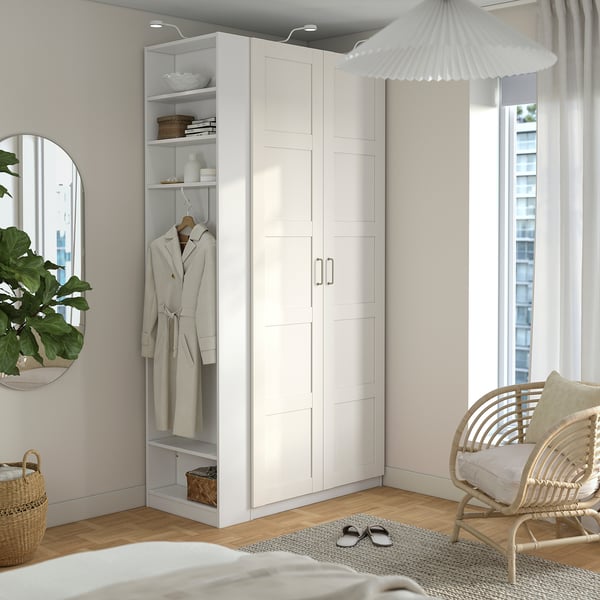 PAX / BERGSBO Schrankkombination, weiß weiß/weiß, 120x60x236 cm