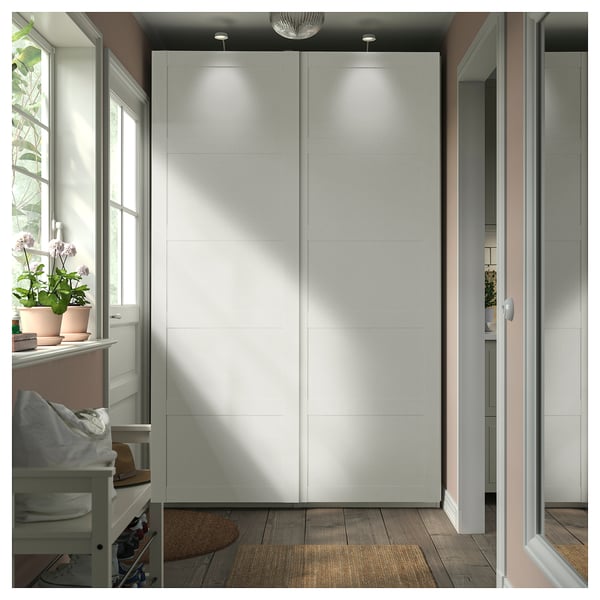 PAX / BERGSBO Schrankkombination, weiß/weiß, 150x66x236 cm