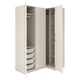 PAX / FLISBERGET Eckkleiderschrank, graubeige/hellbeige, 161/111x236 cm