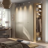 PAX / FORSAND Schrankkombination, graubeige graubeige/Eichenachbildung, 220x60x236 cm