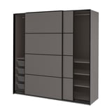 PAX / MEHAMN Kleiderschrank, dunkelgrau/doppelseitig dunkelgrau, 200x66x201 cm