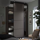 PAX / MEHAMN Kleiderschrank, dunkelgrau/doppelseitig dunkelgrau, 150x66x236 cm