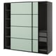 PAX / MEHAMN Kleiderschrank mit Schiebetüren, dunkelgrau/doppelseitig hellgrün, 200x66x201 cm