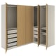 PAX / TONSTAD Eckkleiderschrank, graubeige/graubeige Eichenfurnier, 231/161x201 cm