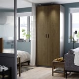 PAX / TONSTAD Schrankkombination, dunkelgrau/braun gebeiztes Eichenfurnier, 100x60x236 cm
