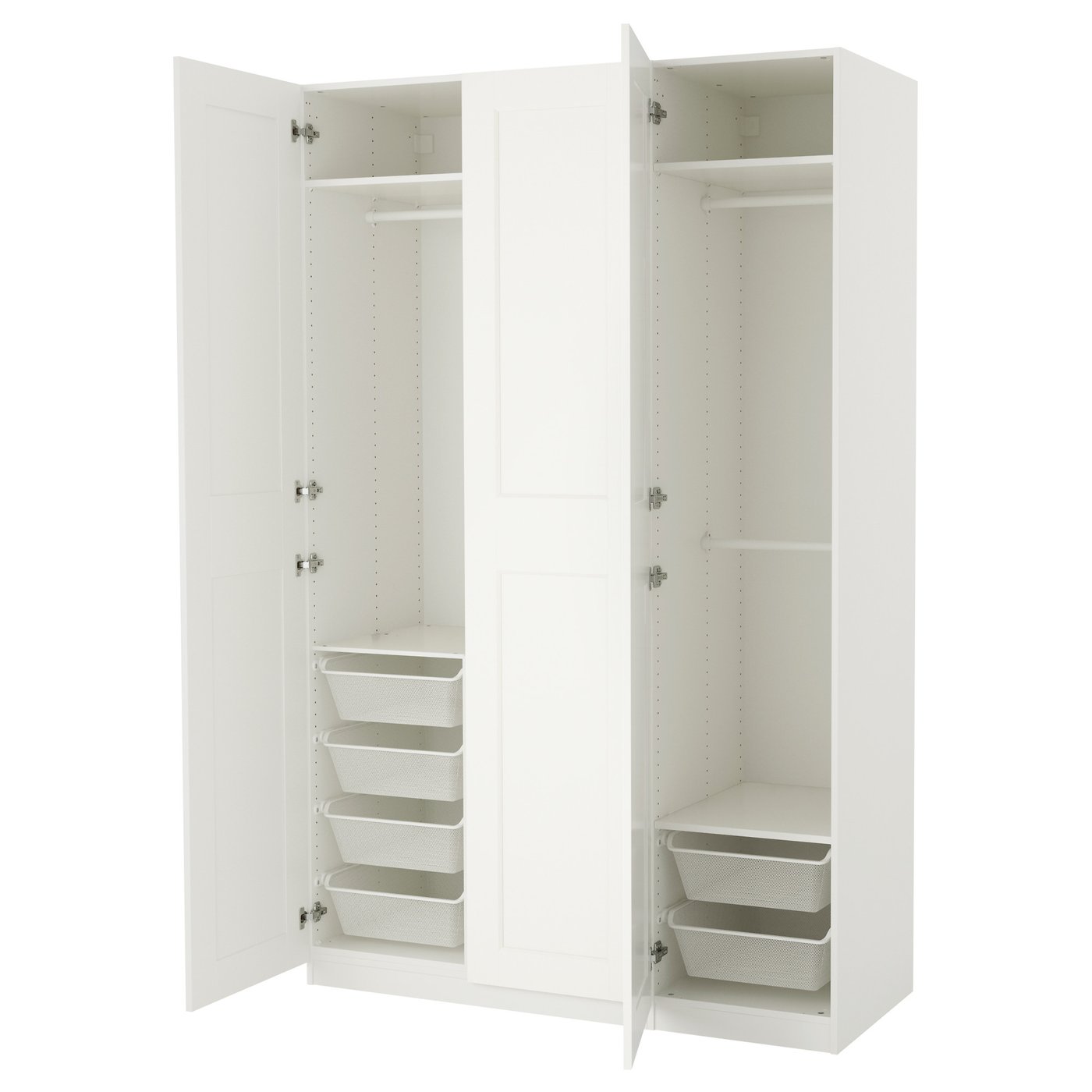 PAX Kleiderschrank - weiß, Grimo weiß - IKEA