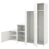 PLATSA Kleiderschrank mit 6 Türen, weiß/Fonnes weiß, 240x57x231 cm