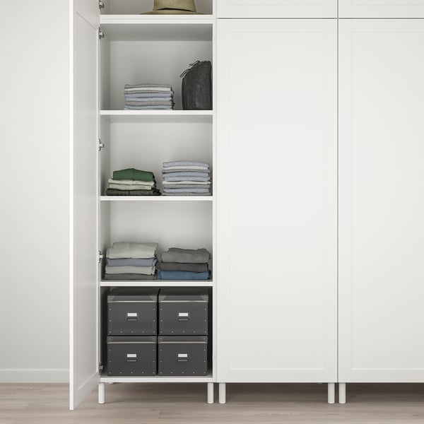 PLATSA Kleiderschrank mit 9 Türen, weiß Sannidal/weiß, 300x57x271 cm