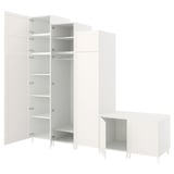 PLATSA Kleiderschrank mit 9 Türen, weiß Sannidal/weiß, 300x57x271 cm