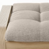 POÄNG Sessel und Hocker, Eichenfurnier weiß lasiert/Gunnared beige