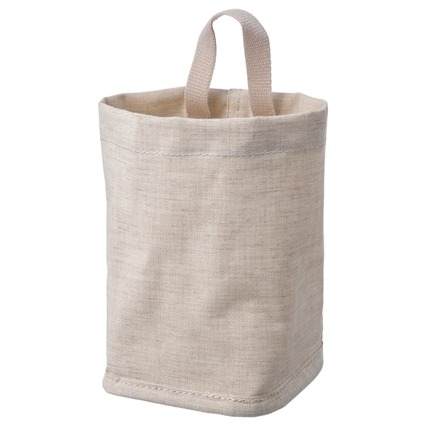PURRPINGLA Korb, textil/beige, 10x10x15 cm