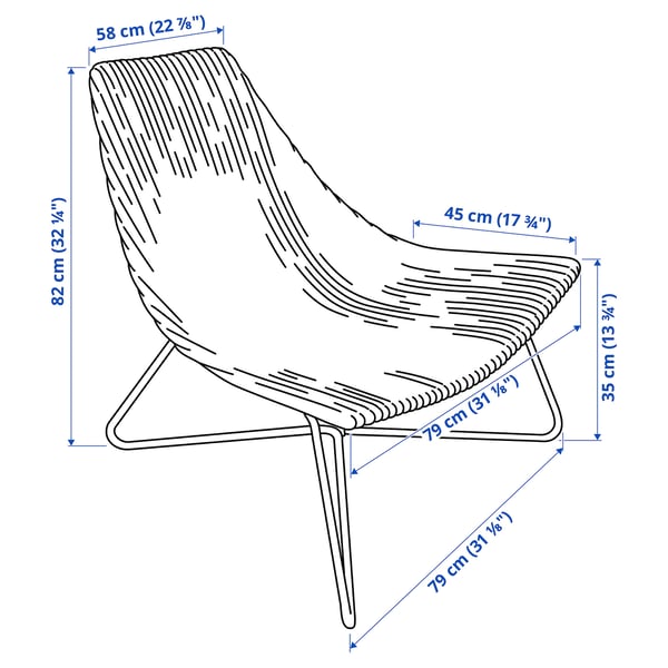 RÅDVIKEN Sessel, dunkelbraun/schwarz