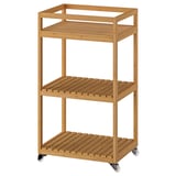 RÅGRUND Rollwagen, Bambus, 42x33x76 cm