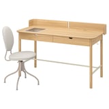 RIDSPÖ / BJÖRKBERGET Schreibtisch und Stuhl, Eiche beige