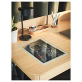 RIDSPÖ / LÅNGFJÄLL Schreibtisch und Stuhl, Eiche beige/weiß