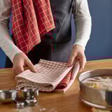 RINNIG Geschirrtuch, rot/beige gestreift, 45x60 cm