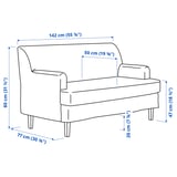 ROCKSJÖN 2er-Sofa, Blekinge weiß