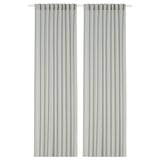 ROSENROBINIA Gardinenstore/Paar, hellgrau/mit Gardinenband, 145x300 cm