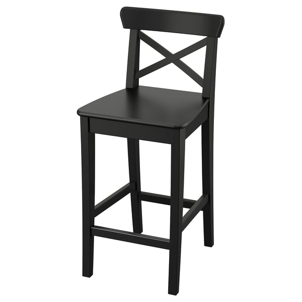 ROSENTORP Barhocker, Arbeitsplattenhöhe/schwarz, 63 cm
