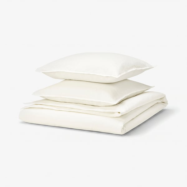 RUNDHAGTORN Bettwäsche-Set, 3-teilig, weiß, 240x220/50x60 cm