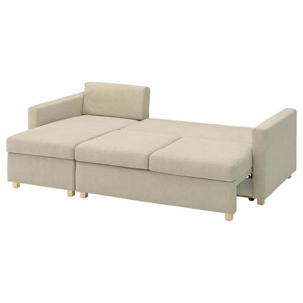 SALTSJÖBADEN Bezug für 3er-Bettsofa mit Récam, Fridtuna hellbeige