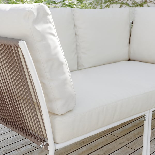 SEGERÖN 2er-Sitzgruppe/außen, weiß/beige/Frösön/Duvholmen beige