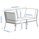 SEGERÖN 2er-Sofa/außen, weiß/beige/Frösön/Duvholmen beige