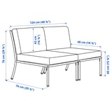SEGERÖN 2er-Sofa/außen, weiß/beige/Frösön/Duvholmen beige
