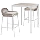 Option: SEGERÖN Bartisch + 2 Barstühle/außen, weiß/beige/Frösön/Duvholmen beige