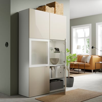 SELSVIKEN Tür, Hochglanz beige, 60x64 cm