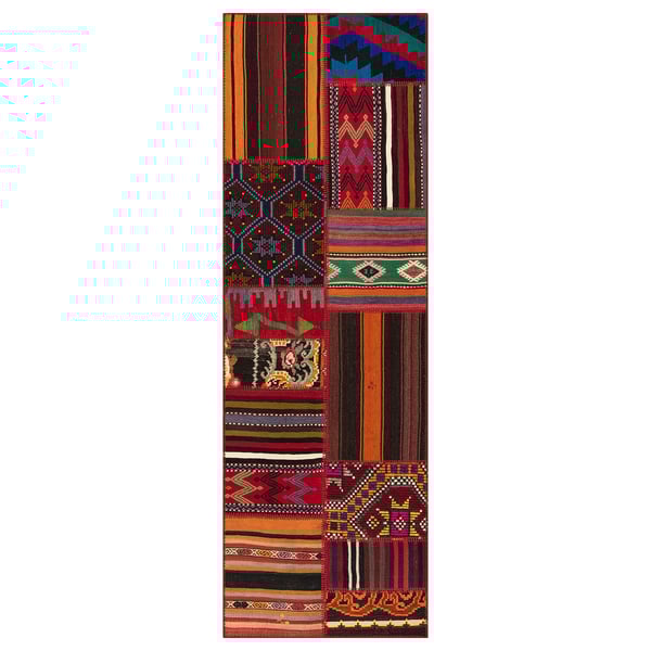SILKEBORG Teppich flach gewebt, Handarbeit Kelim, 80x250 ...