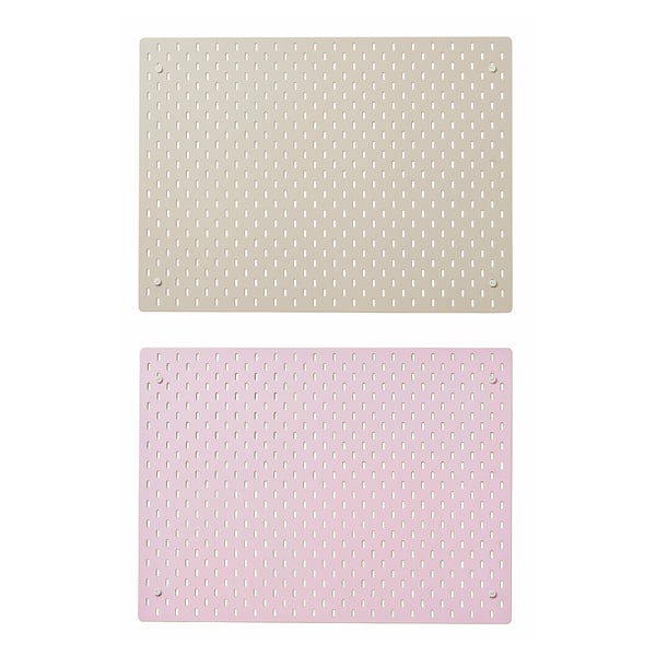 SKÅDIS Lochplatte, beige/rosa, 76x56 cm