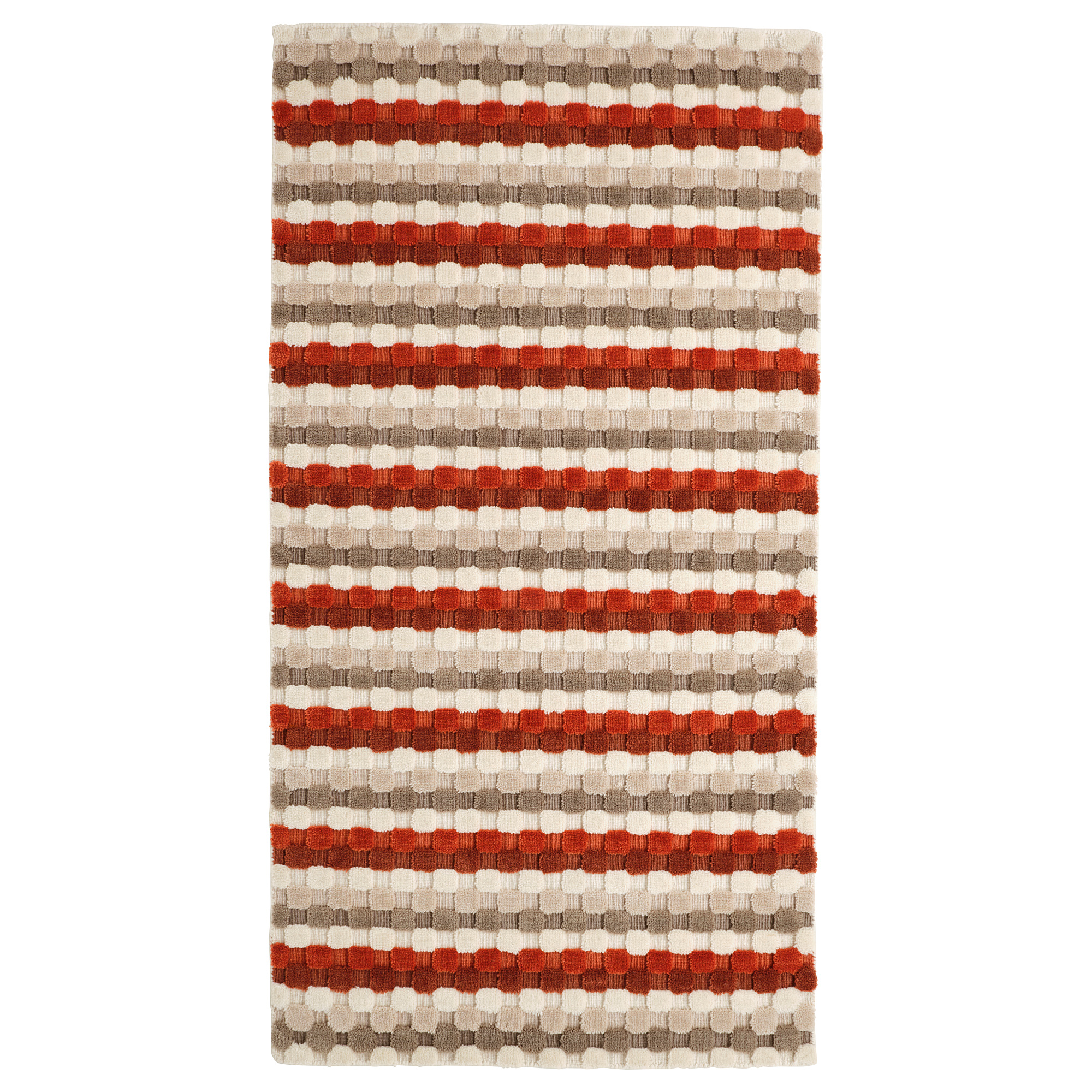 SKANDERUP Teppich flach gewebt, Handarbeit/beige rostbraun, 80x150 cm