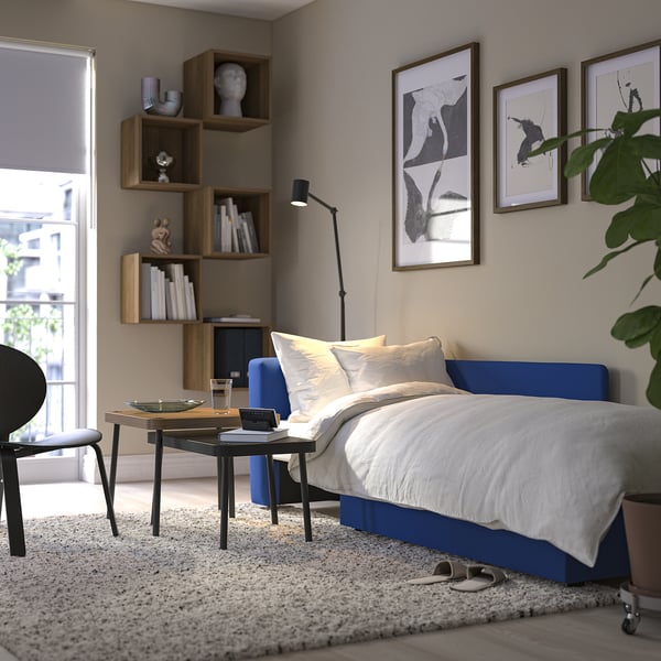SKÖNABÄCK 2er-Bettsofa, Knisa leuchtend blau