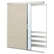 Option: SKYTTA / BOAXEL Reach-in-Kleiderschrank +Schiebetür, Aluminium Mehamn/Auli/graubeige Spiegelglas, 177x65x205 cm