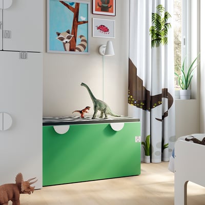 SMÅSTAD Bank mit Kasten - weiß/grün - IKEA Schweiz