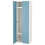 SMÅSTAD / PLATSA Kleiderschrank, weiß/blau, 60x42x181 cm