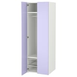 SMÅSTAD / PLATSA Kleiderschrank, weiß/lila, 60x57x181 cm
