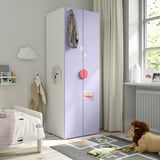SMÅSTAD / PLATSA Kleiderschrank, weiß/lila, 60x57x181 cm