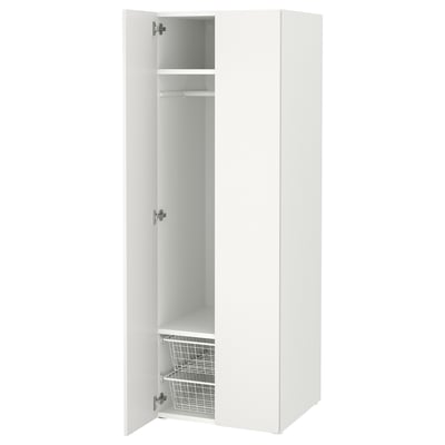 SMÅSTAD / PLATSA Kleiderschrank, weiß/weiß, 60x57x181 cm
