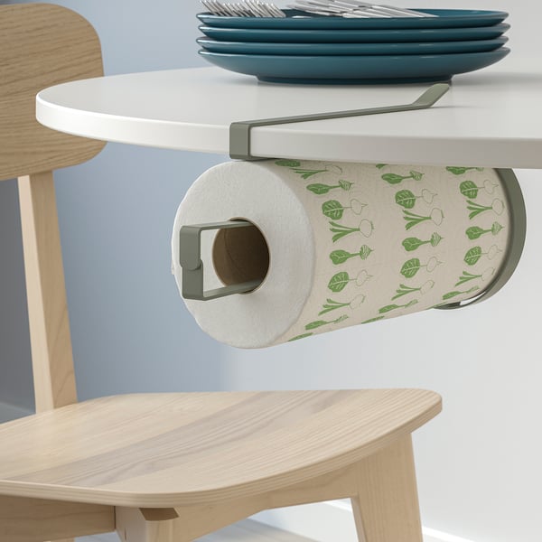 SMÅTUNGA Küchenrollenhalter, graugrün