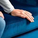 SMEDSTORP 2er-Sofa, Djuparp dunkel grünblau/Eiche
