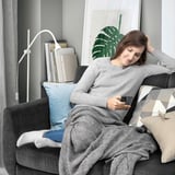 SMEDSTORP 2er-Sofa, Djuparp/dunkelgrau Eiche