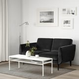 SMEDSTORP 2er-Sofa, Djuparp dunkelgrau/schwarz