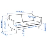 SMEDSTORP 2er-Sofa, Djuparp dunkelgrau/schwarz